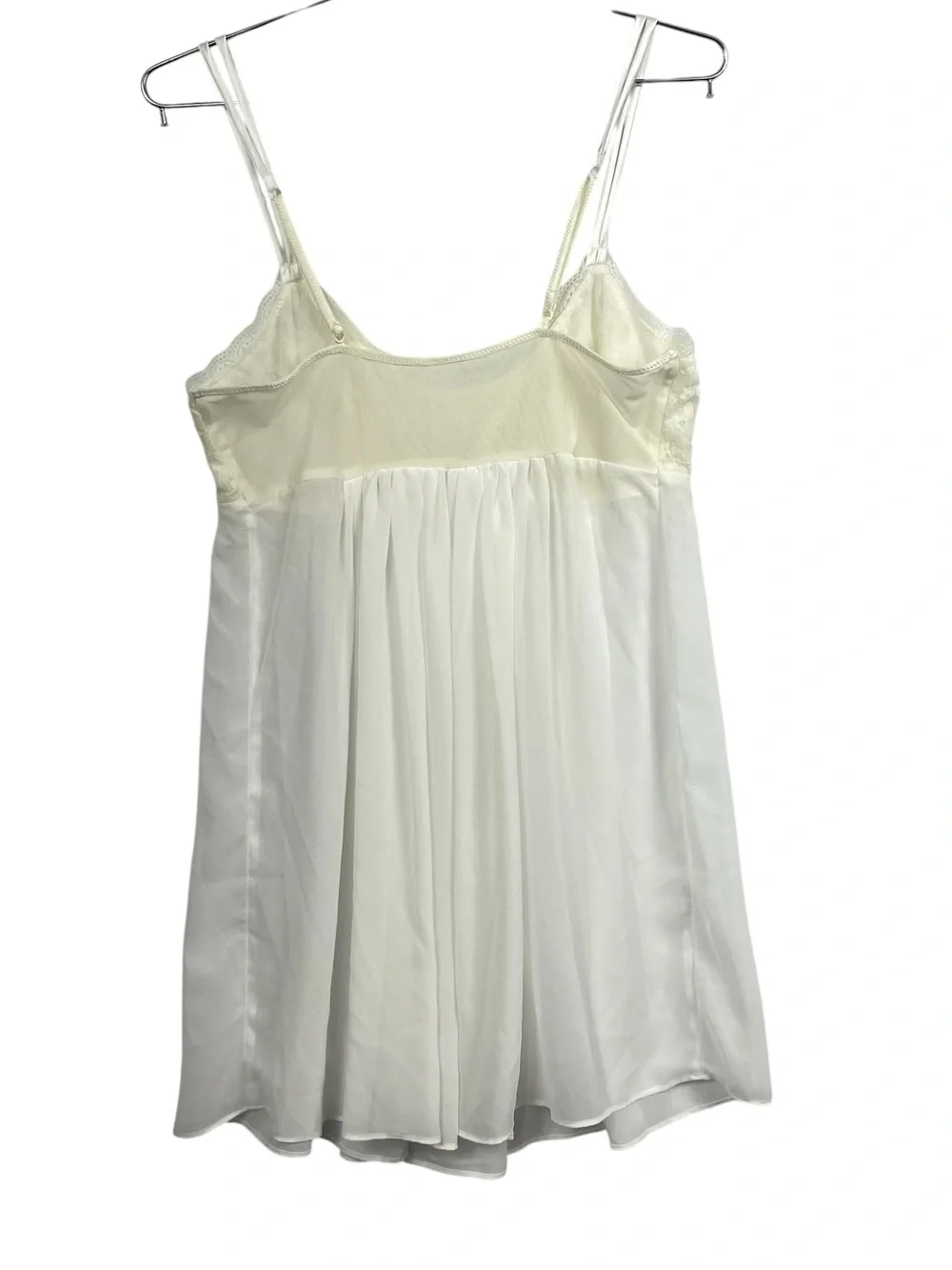 In Bloom Lace Nightie Dress SM White Chiffon Romantic Sequin Lingerie Embellish - Picture 2 of 14